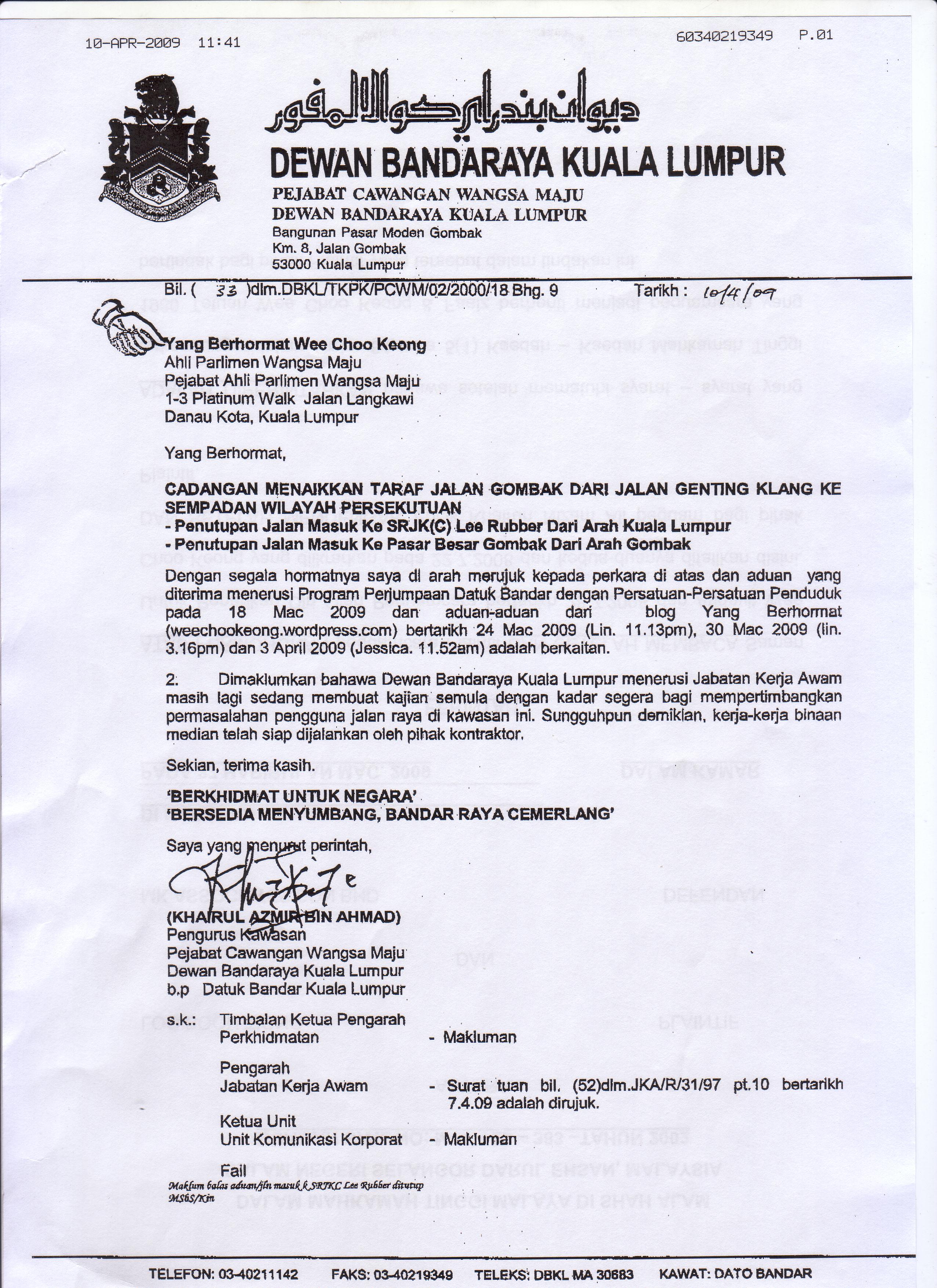 dbkl jl gombak